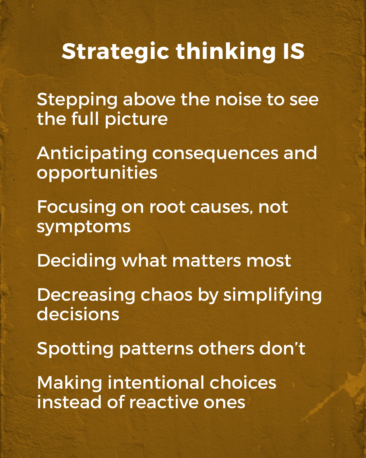 Strategic Thinking for Leaders: Stop Reacting, Start Leading ...