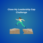 Graphic of leader leaping over gap